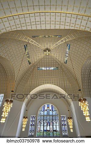 "Stained glass windows by the artist Koloman Moser, dome of the Church of St. Leopold at Steinhof, 1904-1907, designed by Otto Wagner, Vienna, Vienna State, Austria, Europe" View Large Photo Image Stock Photo - "Stained glass windows by the artist Koloman Moser, dome of the Church of St. Leopold at Steinhof, 1904-1907, designed by Otto Wagner, Vienna, Vienna State, Austria, Europe". Fotosearch