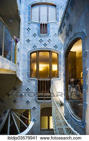 "Staircase, Casa Batllo, designed by architect Antoni Gaudi, Barcelona, Catalonia, Spain, Europe" View Large Photo Image Stock Image - "Staircase, Casa Batllo, designed by architect Antoni Gaudi, Barcelona, Catalonia, Spain, Europe". Fotosearch