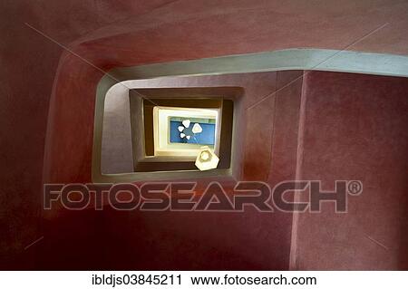 Stock Image - "Staircase in the Goetheanum building, seat of the Anthroposophical Society, Dornach, Canton Basel-Landschaft, Switzerland, Europe". Fotosearch