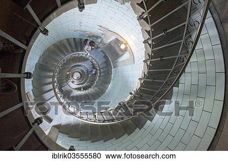 "Staircase in the Phare d'Eckmuehl lighthouse, Pointe de Saint-Pierre, Penmarch, Departement Finistere, Brittany, France, Europe" View Large Photo Image Stock Image - "Staircase in the Phare d'Eckmuehl lighthouse, Pointe de Saint-Pierre, Penmarch, Departement Finistere, Brittany, France, Europe". Fotosearch