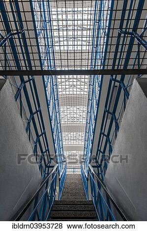 "Staircase in Werl Prison, Werl, North Rhine-Westphalia, Germany, Europe" View Large Photo Image Stock Photo - "Staircase in Werl Prison, Werl, North Rhine-Westphalia, Germany, Europe". Fotosearch