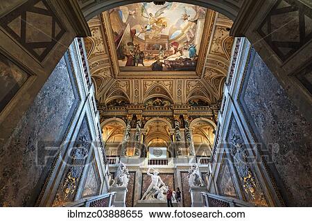 "Staircase with ceiling painting, Kunsthistorisches Museum, or Museum of Art History, opened in 1891, Vienna, Vienna State, Austria, Europe" View Large Photo Image Stock Photography - "Staircase with ceiling painting, Kunsthistorisches Museum, or Museum of Art History, opened in 1891, Vienna, Vienna State, Austria, Europe". Fotosearch