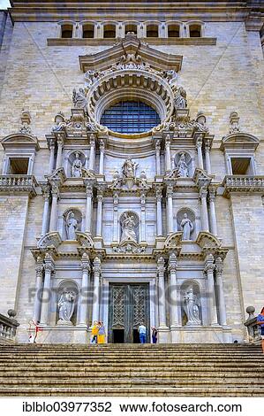 "Stairs leading to Girona Cathedral, Cathedral of Saint Mary of Girona, Girona, Catalonia, Spain, Europe" View Large Photo Image Stock Image - "Stairs leading to Girona Cathedral, Cathedral of Saint Mary of Girona, Girona, Catalonia, Spain, Europe". Fotosearch