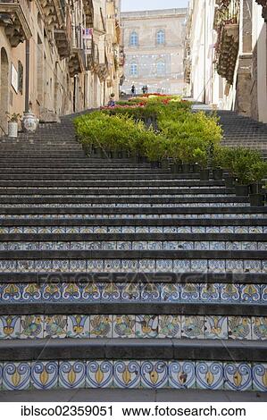 "Stairs of Santa Maria del Monte with ceramic tiles, Caltagirone, Catania province, Sicily, Italy, Europe" View Large Photo Image Stock Image - "Stairs of Santa Maria del Monte with ceramic tiles, Caltagirone, Catania province, Sicily, Italy, Europe". Fotosearch