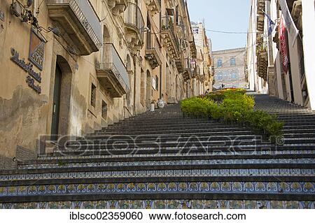 "Stairs of Santa Maria del Monte with ceramic tiles, Caltagirone, Catania province, Sicily, Italy, Europe" View Large Photo Image Stock Image - "Stairs of Santa Maria del Monte with ceramic tiles, Caltagirone, Catania province, Sicily, Italy, Europe". Fotosearch