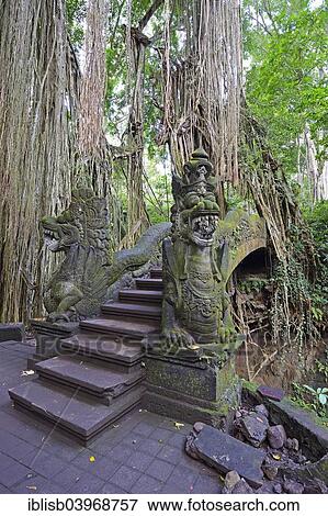 "Stairs over the canyon at the Holy Spring Temple, Ubud Monkey Forest, Ubud, Bali, Indonesia, Asia" View Large Photo Image Stock Photo - "Stairs over the canyon at the Holy Spring Temple, Ubud Monkey Forest, Ubud, Bali, Indonesia, Asia". Fotosearch