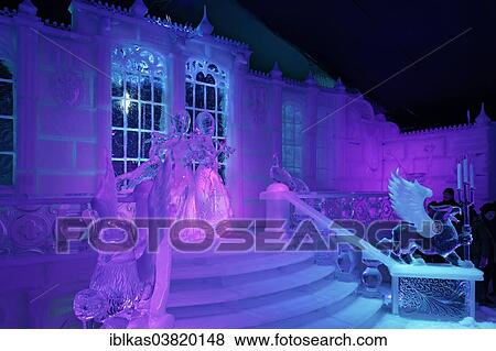 "Stairs to a fairytale castle made of ice, Ice Sculpture Festival, Bruges, West Flanders, Belgium, Europe" View Large Photo Image Stock Photo - "Stairs to a fairytale castle made of ice, Ice Sculpture Festival, Bruges, West Flanders, Belgium, Europe". Fotosearch