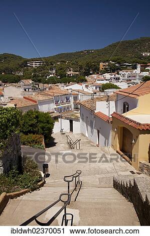 "Stairs to the town of Llafranc, Calella de Palafrugell, Costa Brava, Catalonia, Spain, Europe, PublicGround, Europe" View Large Photo Image Stock Image - "Stairs to the town of Llafranc, Calella de Palafrugell, Costa Brava, Catalonia, Spain, Europe, PublicGround, Europe". Fotosearch