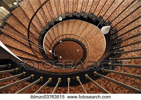 "Stairwell of the 1950s, from above, Akademie fuer Modedesign, fashion academy, Hamburg, Hamburg, Germany, Europe" View Large Photo Image Stock Photography - "Stairwell of the 1950s, from above, Akademie fuer Modedesign, fashion academy, Hamburg, Hamburg, Germany, Europe". Fotosearch