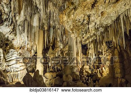 Stock Photo - "Stalactite cave, Borgio Verezzi Caves, Borgio Verezzi, Savona Province, Liguria, Italy, Europe". Fotosearch