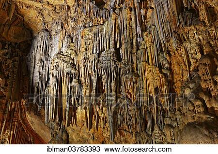 Stock Image - "Stalactites, Dim Magarasi stalactite cave, Dimcay Valley, Alanya, Antalya Province, Mediterranean, Turkey, Asia". Fotosearch