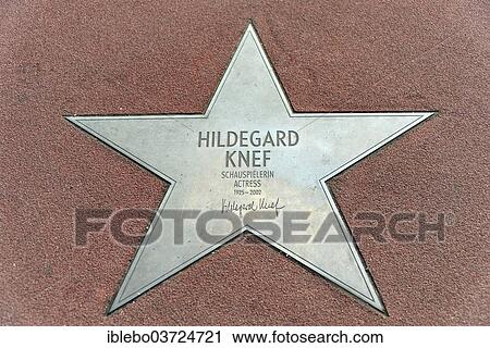 "Star of Hildegard Knef, actress, on the """"Boulevard der Stars"""" street, Mitte, Berlin, Berlin, Germany, Europe" View Large Photo Image Stock Image - "Star of Hildegard Knef, actress, on the """"Boulevard der Stars"""" street, Mitte, Berlin, Berlin, Germany, Europe". Fotosearch