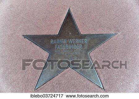 "Star of Rainer Werner Fassbinder, director, writer, actor, on the """"Boulevard der Stars"""" street, Mitte, Berlin, Berlin, Germany, Europe" View Large Photo Image Stock Photo - "Star of Rainer Werner Fassbinder, director, writer, actor, on the """"Boulevard der Stars"""" street, Mitte, Berlin, Berlin, Germany, Europe". Fotosearch