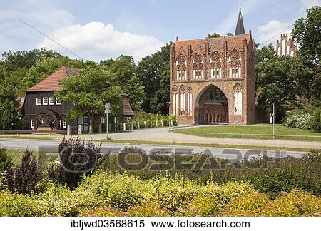 "Stargarder Tor and """"Zur Lohmuehle"""" restaurant, Neubrandenburg, Mecklenburg-Western Pomerania, Germany, Europe" View Large Photo Image Stock Photography - "Stargarder Tor and """"Zur Lohmuehle"""" restaurant, Neubrandenburg, Mecklenburg-Western Pomerania, Germany, Europe". Fotosearch