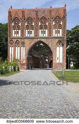 Stock Photo - "Stargarder Tor gate, Neubrandenburg, Mecklenburg-Western Pomerania, Germany, Europe". Fotosearch