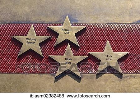 "Stars, Wolfgang Petersen, Hildegard Knef, Ulrich Muehe, Ulrich Tukur, Boulevard of Stars, Potsdamer Platz, Berlin, Germany, Europe" View Large Photo Image Stock Photo - "Stars, Wolfgang Petersen, Hildegard Knef, Ulrich Muehe, Ulrich Tukur, Boulevard of Stars, Potsdamer Platz, Berlin, Germany, Europe". Fotosearch