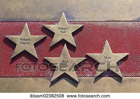 "Stars, Wolfgang Petersen, Hildegard Knef, Ulrich Muehe, Ulrich Tukur, Boulevard of Stars, Potsdamer Platz, Berlin, Germany, Europe" View Large Photo Image Stock Photo - "Stars, Wolfgang Petersen, Hildegard Knef, Ulrich Muehe, Ulrich Tukur, Boulevard of Stars, Potsdamer Platz, Berlin, Germany, Europe". Fotosearch