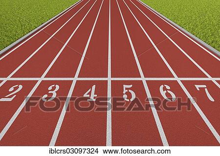 Starting line of a running track with eight lanes View Large Photo Image Picture - Starting line of a running track with eight lanes. Fotosearch