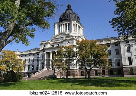 Stock Photo - State Capitol, Pierre, South Dakota, USA. Fotosearch