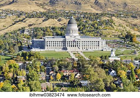 "State Capitol, view from the observation deck of the Church Office Building, Salt Lake City, Utah, United States, North America" View Large Photo Image Picture - "State Capitol, view from the observation deck of the Church Office Building, Salt Lake City, Utah, United States, North America". Fotosearch