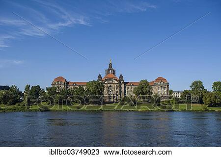 "State Chancellery of Saxony, seen across the river Elbe, Dresden, Saxony, Germany, Europe" View Large Photo Image Stock Image - "State Chancellery of Saxony, seen across the river Elbe, Dresden, Saxony, Germany, Europe". Fotosearch