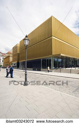 "State Gallery Lenbachhaus Munich, after the total refurbishment in 2013, new building by Foster+Partners, seen from Richard-Wagner-Strasse, Maxvorstadt, Munich, Upper Bavaria, Bavaria, Germany, Europe" View Large Photo Image Stock Image - "State Gallery Lenbachhaus Munich, after the total refurbishment in 2013, new building by Foster+Partners, seen from Richard-Wagner-Strasse, Maxvorstadt, Munich, Upper Bavaria, Bavaria, Germany, Europe". Fotosearch