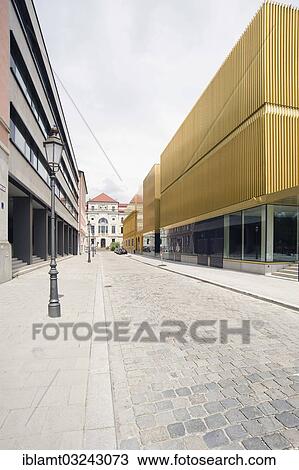 "State Gallery Lenbachhaus Munich, after the total refurbishment in 2013, new building by Foster+Partners, seen from Richard-Wagner-Strasse, Maxvorstadt, Munich, Upper Bavaria, Bavaria, Germany, Europe" View Large Photo Image Stock Image - "State Gallery Lenbachhaus Munich, after the total refurbishment in 2013, new building by Foster+Partners, seen from Richard-Wagner-Strasse, Maxvorstadt, Munich, Upper Bavaria, Bavaria, Germany, Europe". Fotosearch
