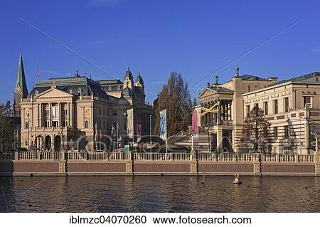 "State Museum on the right, Theatre on the left, Schwerin, Mecklenburg-Western Pomerania, Germany, Europe" View Large Photo Image Stock Image - "State Museum on the right, Theatre on the left, Schwerin, Mecklenburg-Western Pomerania, Germany, Europe". Fotosearch