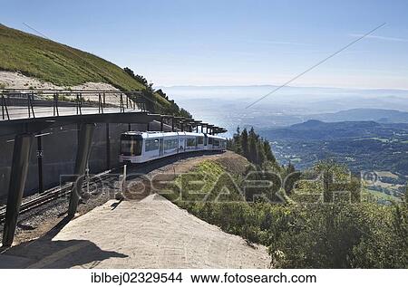 "Station of Panoramique des Domes, touristic train of Puy de Dome" View Large Photo Image Picture - "Station of Panoramique des Domes, touristic train of Puy de Dome". Fotosearch