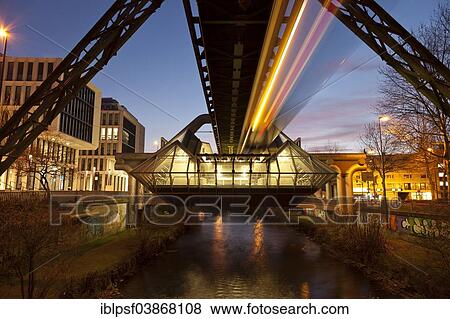 "Station Ohligsmuhle of the Wuppertal Suspension Railway with the Wupper River, Wuppertal, North Rhine-Westphalia, Germany, Europe" View Large Photo Image Stock Photo - "Station Ohligsmuhle of the Wuppertal Suspension Railway with the Wupper River, Wuppertal, North Rhine-Westphalia, Germany, Europe". Fotosearch