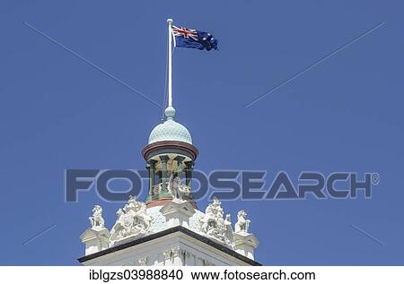 "Station tower with New Zealand flag, Dunedin, South Island, New Zealand, Oceania" View Large Photo Image Stock Image - "Station tower with New Zealand flag, Dunedin, South Island, New Zealand, Oceania". Fotosearch