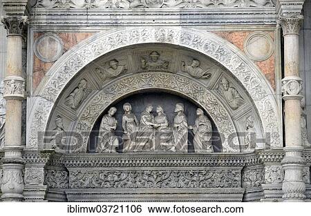 "Statue above the north portal, nave aisle, detail, Como Cathedral, Cathedral of Santa Maria Maggiore, Como, Lombardy, Italy, Europe" View Large Photo Image Stock Photograph - "Statue above the north portal, nave aisle, detail, Como Cathedral, Cathedral of Santa Maria Maggiore, Como, Lombardy, Italy, Europe". Fotosearch