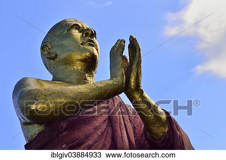 "Statue of a monk, gilded with gold leaf at Asgiriya Maha Vihara Temple, Kandy, Central Province, Sri Lanka, Asia" View Large Photo Image Stock Image - "Statue of a monk, gilded with gold leaf at Asgiriya Maha Vihara Temple, Kandy, Central Province, Sri Lanka, Asia". Fotosearch