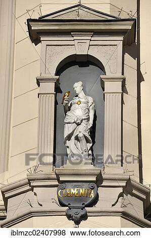 "Statue of Clementia von Zaehringen, on the baroque facade of the city hall, 1704, Am Markt square 1, Lueneburg, Lower Saxony, Germany, Europe, PublicGround, Europe" View Large Photo Image Stock Photo - "Statue of Clementia von Zaehringen, on the baroque facade of the city hall, 1704, Am Markt square 1, Lueneburg, Lower Saxony, Germany, Europe, PublicGround, Europe". Fotosearch