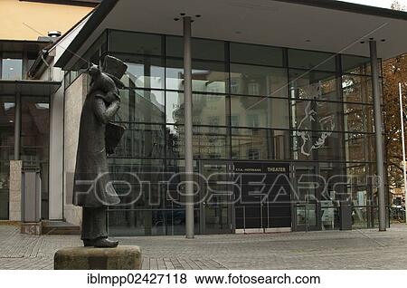 Stock Photo - "Statue of E. T. A. Hoffmann, Bamberg, Upper Franconia, Bavaria, Germany, Europe". Fotosearch