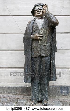 Stock Photo - "Statue of Evert Taube at Jarntorget, Stockholm, Sweden, Europe". Fotosearch