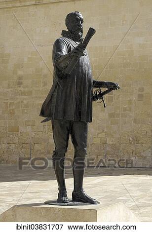"Statue of Grand Master Jean de la Valette, Valletta, Malta, Europe" View Large Photo Image Stock Photo - "Statue of Grand Master Jean de la Valette, Valletta, Malta, Europe". Fotosearch