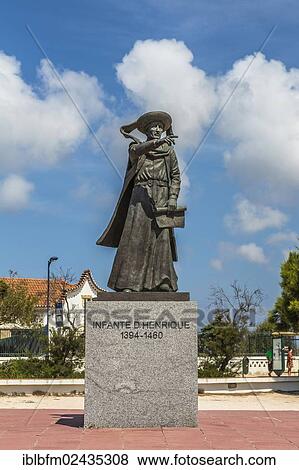 Stock Photo - "Statue of Henry the Navigator, Jardim de Sagres, Sagres, Algarve, Portugal, Europe". Fotosearch