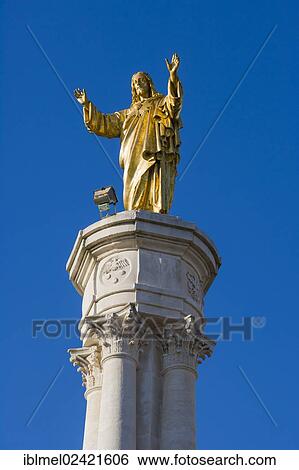 Statue of Jesus Christ, Santuario de Fatima, Fatima Shrine, Sanctuary of Our Lady of Fatima, Fatima, Ourem, Santarem, Portugal, Europe View Large Photo Image Stock Photograph - Statue of Jesus Christ, Santuario de Fatima, Fatima Shrine, Sanctuary of Our Lady of Fatima, Fatima, Ourem, Santarem, Portugal, Europe. Fotosearch