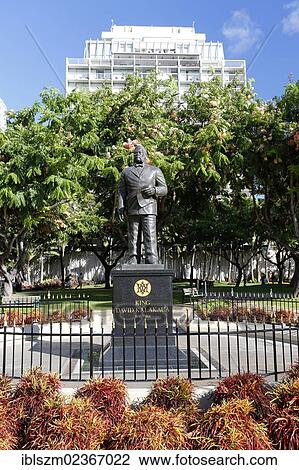 "Statue of King David Kalakaua, Kalakaua Ave, Honolulu, O'ahu, Hawai'i, USA, America" View Large Photo Image Stock Image - "Statue of King David Kalakaua, Kalakaua Ave, Honolulu, O'ahu, Hawai'i, USA, America". Fotosearch