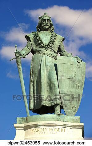 "Statue of King Robert, Hosok tere, Heroes' Square, Budapest Hungary, Europe" View Large Photo Image Stock Photography - "Statue of King Robert, Hosok tere, Heroes' Square, Budapest Hungary, Europe". Fotosearch