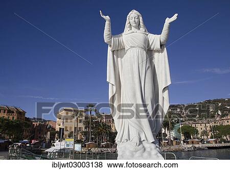 "Statue of Madonna in the harbor of Santa Margherita, Golf von Genua, Santa Margherita, Liguria, Italy, Europe" View Large Photo Image Stock Photo - "Statue of Madonna in the harbor of Santa Margherita, Golf von Genua, Santa Margherita, Liguria, Italy, Europe". Fotosearch