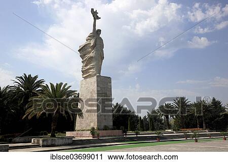 Stock Image - "Statue of Mother Albania, Nena Shqiperi, monument on the National Martyrs Cemetery of Albania in honour of the fallen of World War II, Tirana, Albania, Europe". Fotosearch