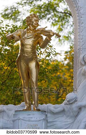 "Statue of musician Johann Strauss II, also known as the """"Waltz King"""", 1825 - 1899, Vienna, Austria, Europe" View Large Photo Image Stock Photo - "Statue of musician Johann Strauss II, also known as the """"Waltz King"""", 1825 - 1899, Vienna, Austria, Europe". Fotosearch