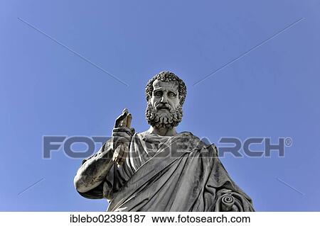 "Statue of Petrus, St Peter, with key, in front of St. Peter's Basilica, St. Peter's Square, Old Town, Vatican City, Italy, Europe" View Large Photo Image Stock Photo - "Statue of Petrus, St Peter, with key, in front of St. Peter's Basilica, St. Peter's Square, Old Town, Vatican City, Italy, Europe". Fotosearch