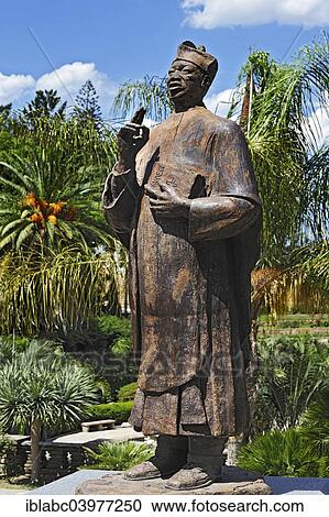 Stock Image - "Statue of Reverend Theophilus Hamutumbangela in the Parliament Gardens, Windhoek, Namibia, Africa". Fotosearch