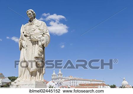 "Statue of Sao Vincent, terrace Portas do Sol, Gates to the Sun, Largo das Portas do Sol, at back the Church, Monastery of Sao Vicente de Fora, Mosteiro, Igreja de Sao Vicente de Fora, Alfama, Lisboa, Lisbon, Portugal, Europe" View Large Photo Image Stock Image - "Statue of Sao Vincent, terrace Portas do Sol, Gates to the Sun, Largo das Portas do Sol, at back the Church, Monastery of Sao Vicente de Fora, Mosteiro, Igreja de Sao Vicente de Fora, Alfama, Lisboa, Lisbon, Portugal, Europe". Fotosearch