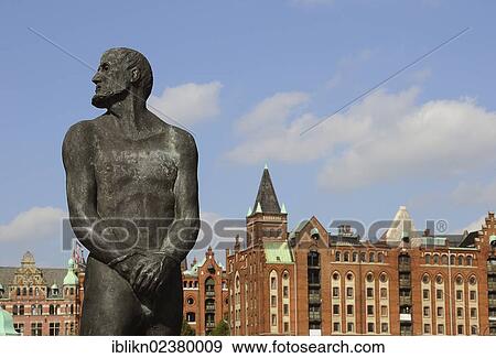 Stock Photo - "Statue of Stoertebeker, HafenCity, Hamburg, Germany, Europe". Fotosearch
