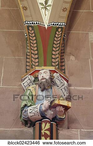 Statue of the Apostle Matthew, corbel figure inside the Church of St. Peter and Paul, Hirsau Benedictine monastery, Hirsau, Calw, northern Black Forest, Baden-Wuerttemberg, Germany, Europe View Large Photo Image Stock Photograph - Statue of the Apostle Matthew, corbel figure inside the Church of St. Peter and Paul, Hirsau Benedictine monastery, Hirsau, Calw, northern Black Forest, Baden-Wuerttemberg, Germany, Europe. Fotosearch