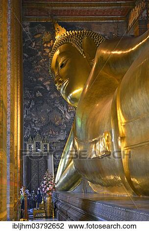 "Statue of the Reclining Buddha, Wat Pho temple, Bangkok, Thailand, Asia" View Large Photo Image Stock Image - "Statue of the Reclining Buddha, Wat Pho temple, Bangkok, Thailand, Asia". Fotosearch